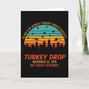 Als God mijn getuige is Turkije Drop - Retro Thank Kaart