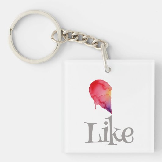 Als - half hart sleutelhanger (voorkant)