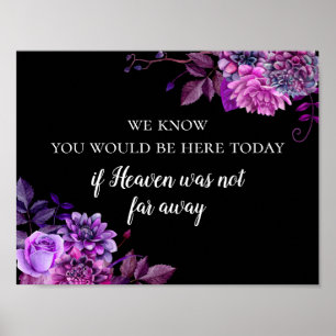 Als Heaven niet ver weg gedrukt was. Paars gedenkt Poster