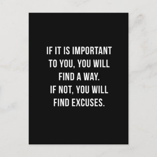 Als het belangrijk is. Inspirerend Briefkaart. Briefkaart