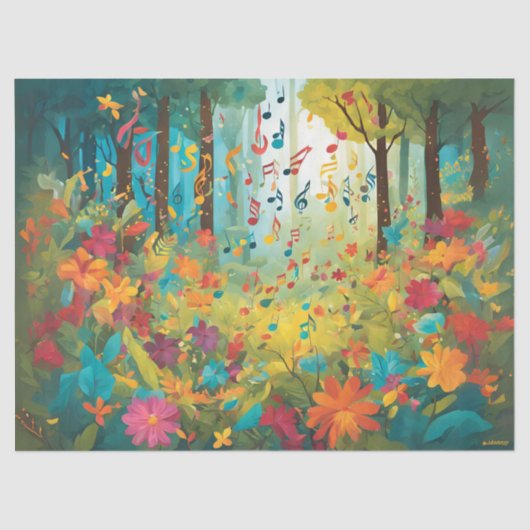 Als het bos zingt tissuepapier (Voorkant)