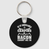 Als het Camping Bacon Funny impliceert Sleutelhanger (Achterkant)