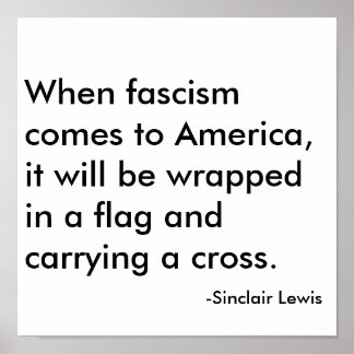 Als het fascisme naar Amerika komt, zal het omhuls Poster