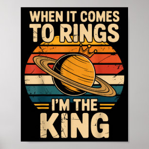Als het gaat om ringen Saturnus Retrograde Planete Poster