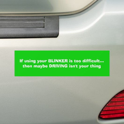 Als het gebruik van uw oogklep te moeilijk is... bumpersticker (Op auto)
