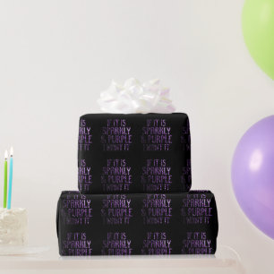 Als het glinsterend en paars is, wil ik het Zwar Cadeaupapier