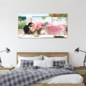 Als het hart jong is door John William Godward Canvas Afdruk (Insitu (Slaapkamer))