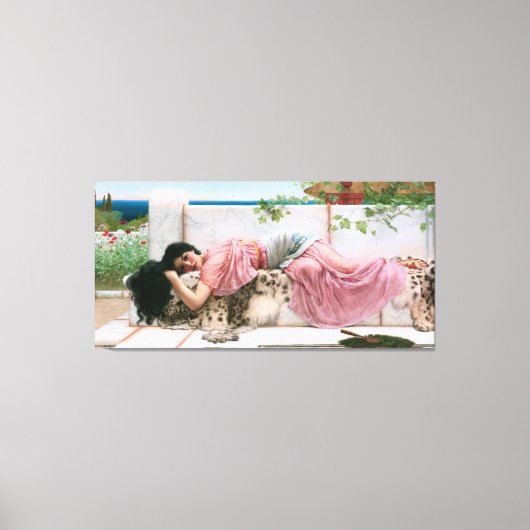 Als het hart jong is door John William Godward Canvas Afdruk (Voorkant)