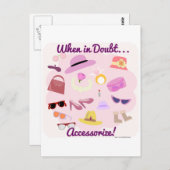 Als het in twijfel wordt geaccentueerd! briefkaart (Voorkant / Achterkant)