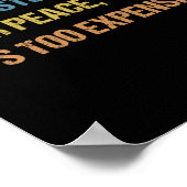 Als het je rust kost, is het te duur poster (Hoek)