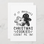Als het kerst-koekjes met me meebrengt bedankkaart (Voorkant / Achterkant)