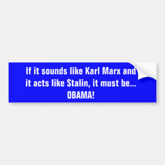 Als het klinkt als Karl Marx en als Sta... Bumpersticker