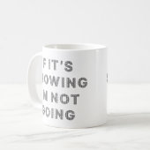 Als het knippert, ga ik niet. koffiemok (Voorkant links)