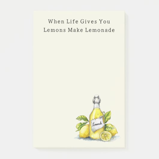 Als het Leven Je Citroenen Geeft Limonade Post-it® Notes (Voorkant)
