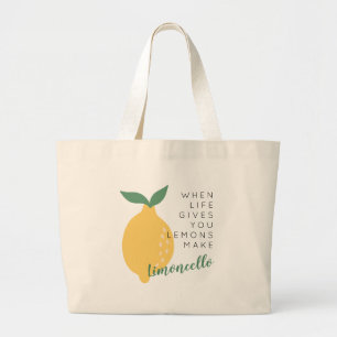 Als het Leven Je Citroenen Geeft Maak Limoncello S Grote Tote Bag