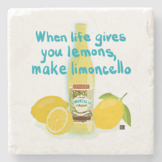 Als het leven je citroenen geeft - Maak Limoncello Stenen Onderzetter