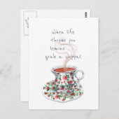 Als het leven je citroenen geeft . . . Thee slogan Briefkaart (Voorkant / Achterkant)