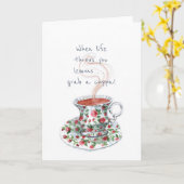 Als het leven je citroenen geeft . . . Thee slogan Kaart (Gele Bloem)