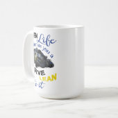 Als het leven je een curve geeft koffiemok (Voorkant links)