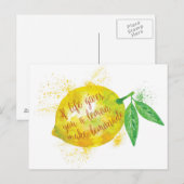 Als het leven je een leemon geeft, maak limonade briefkaart (Voorkant / Achterkant)