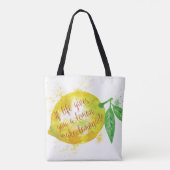 Als het leven je een leemon geeft, maak limonade draagtas (Achterkant)