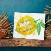 Als het leven je een leemon geeft, maak limonade fotoplaat (Zijkant)