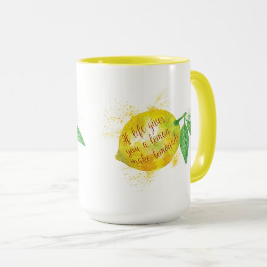 Als het leven je een leemon geeft, maak limonade mok (Voorkant rechts)