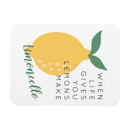 Als het leven je leemons laat limoncello maken magneet (Horizontaal)