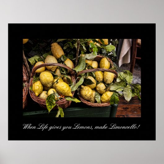 Als het leven je leemons laat limoncello maken poster (Voorkant)