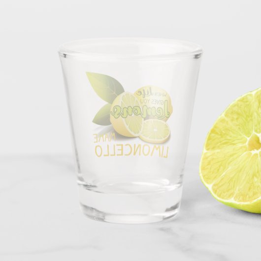 Als het leven je leemons laat limoncello maken shot glas (Achterkant)
