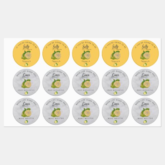 Als het leven je limoenen Drink labels geeft (Vel)