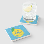 Als het leven je luiers geeft, pak dan Tequila en  Stenen Onderzetter (Zijkant)