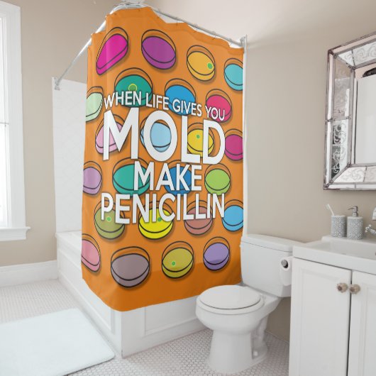 ALS HET LEVEN JE SCHIMMEL GEEFT, MAak PENICILLINE Douchegordijn (In situ)