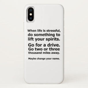 Als het leven stressvol is iPhone x hoesje