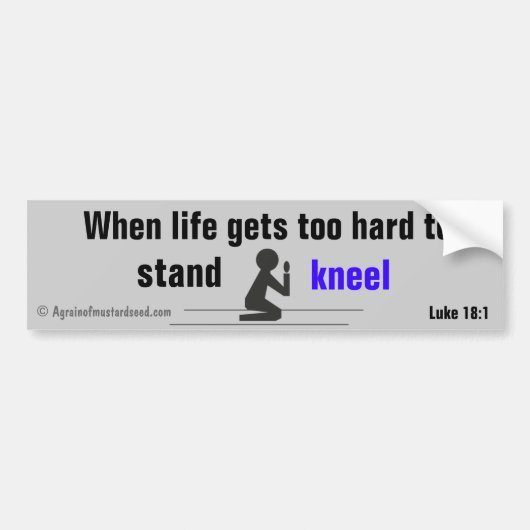 Als het leven te moeilijk wordt bumpersticker (Voorkant)
