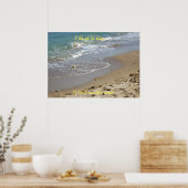 Als het leven te zwaar wordt, dan wordt het strand poster (Keuken)