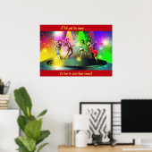 Als het leven te zwaar wordt Dansend Poster (Thuiskantoor)