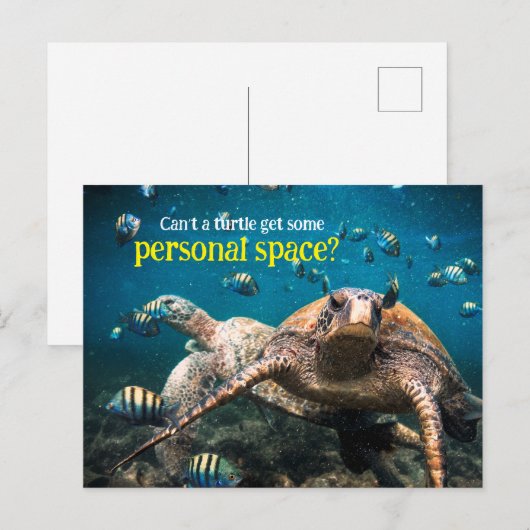 Als het leven zwaar wordt, blijf dan gewoon zwemme briefkaart (Voorkant / Achterkant)