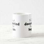 Als het niet gedocumenteerd is, gebeurde het niet koffiemok (Center)