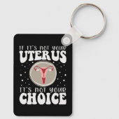 Als het niet je baarmoeder is, is het niet jouw ke sleutelhanger (Achterkant)