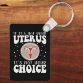 Als het niet je baarmoeder is, is het niet jouw ke sleutelhanger (Achterkant)