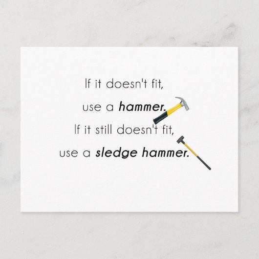 Als het niet past, briefkaart (Voorkant)