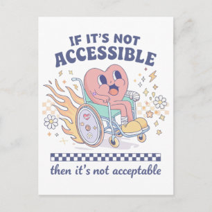 Als het niet toegankelijk is, is het niet acceptab briefkaart