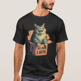 Als het past, zit ik bij de kat t-shirt
