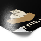 Als het past, zit ik kat foto afdruk (Hoek)