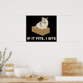Als het past, zit ik kat poster (Keuken)