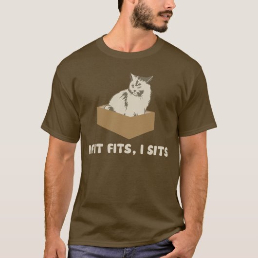 Als het past, zit ik kat t-shirt (Voorkant)