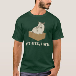 Als het past, zit ik kat t-shirt