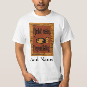 Als het pet ontbreekt, ben ik al aan het vissen. t-shirt