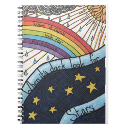 Als het regent, kijk dan naar regenbogen notitieboek